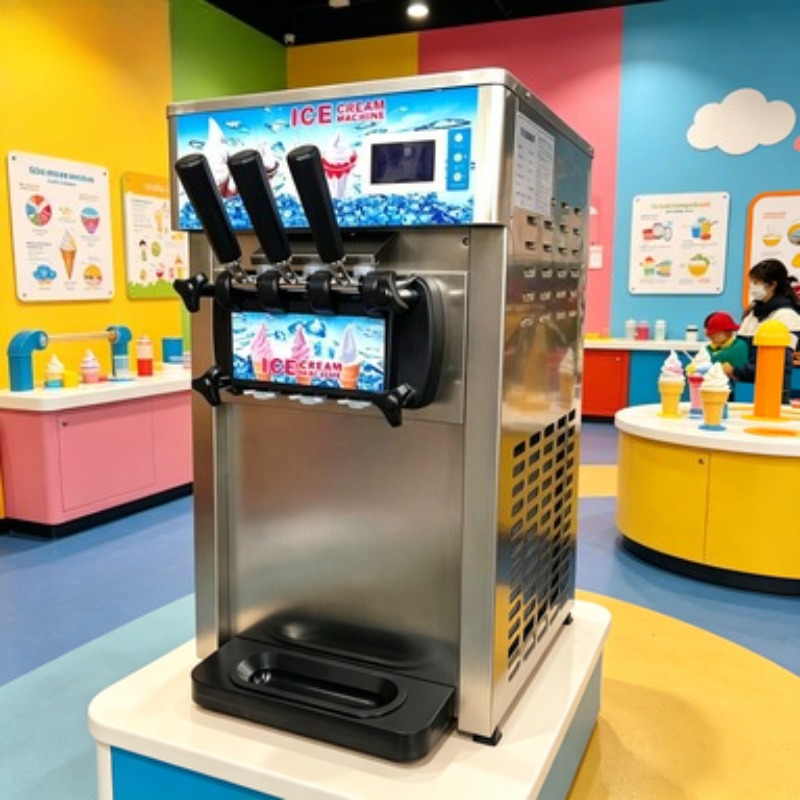 Soft Serve Ice Cream Machine - Machine à crème glacée sur pied